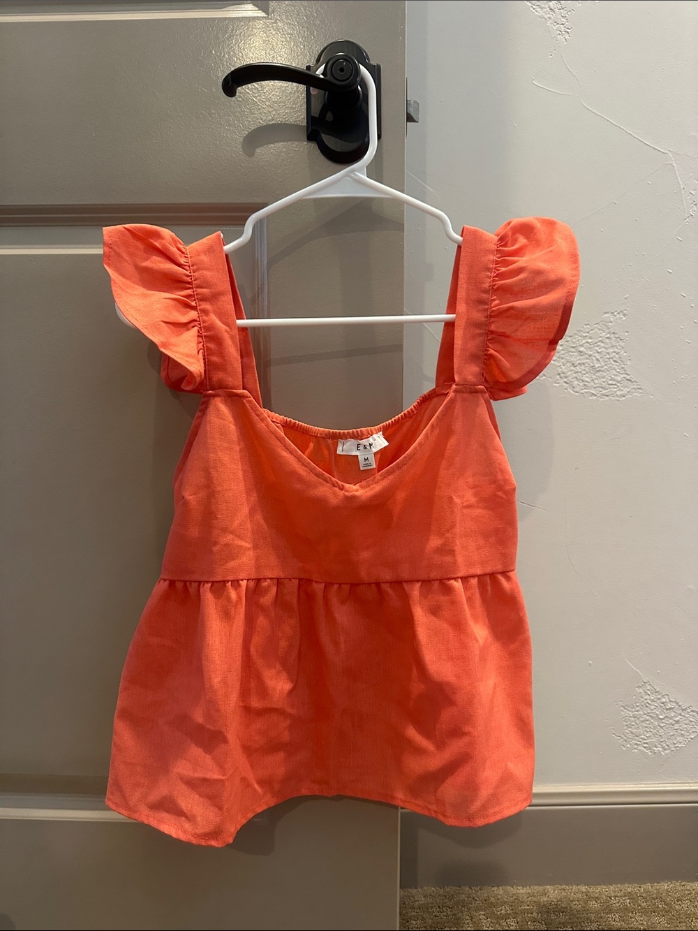 Women’s Coral Ruffle-Strap Tank Top